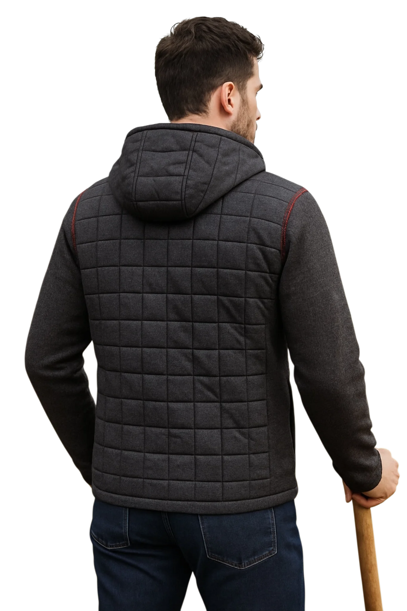 Hybrid Steppjacke mit Bestickung test