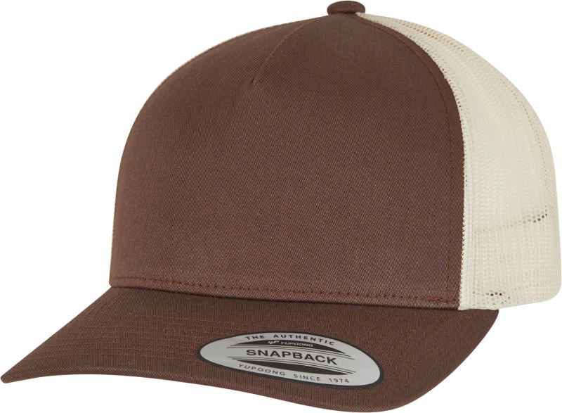 Flexfit 5 Panel Trucker Cap mit Logo bedruckt